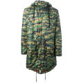 Casaco acolchoado para homens camo parka